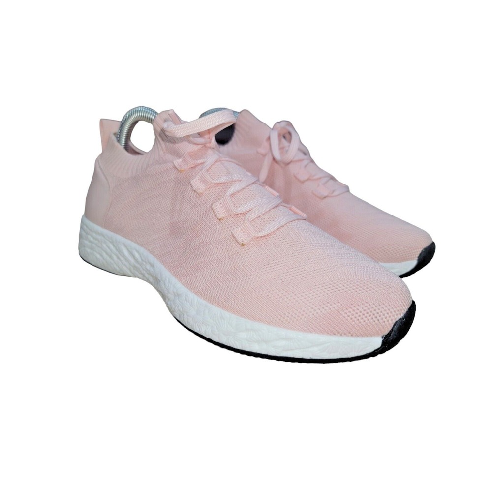 Antonio Melani Lia Ann Salmon Pink Knit Sneakers Comfort Walking Run Shoes 8.5M - Picture 1 of 11